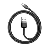 Baseus Cafule Micro USB-kabel 2,4 A 0,5 m (grå + sort)