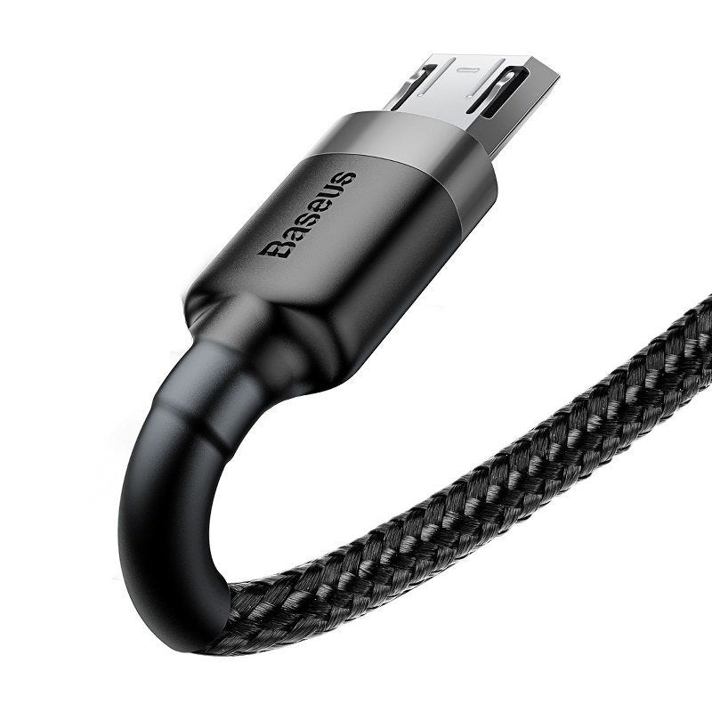 Baseus Cafule Micro USB-kabel 2,4 A 0,5 m (grå + sort)