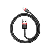 Baseus Cafule kabel USB-C 2A 2m (rød+sort)