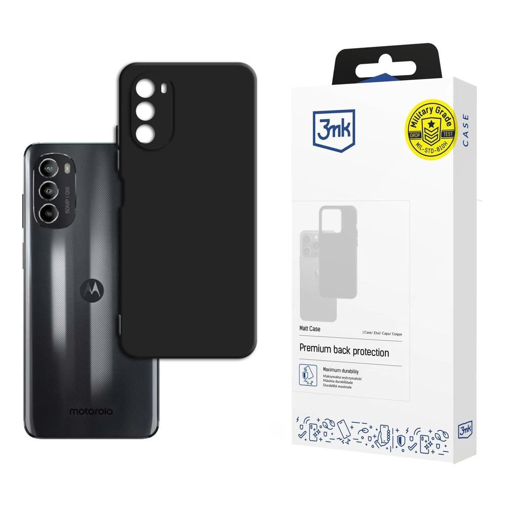3mk Matt Case til Motorola Moto G82 5G - sort