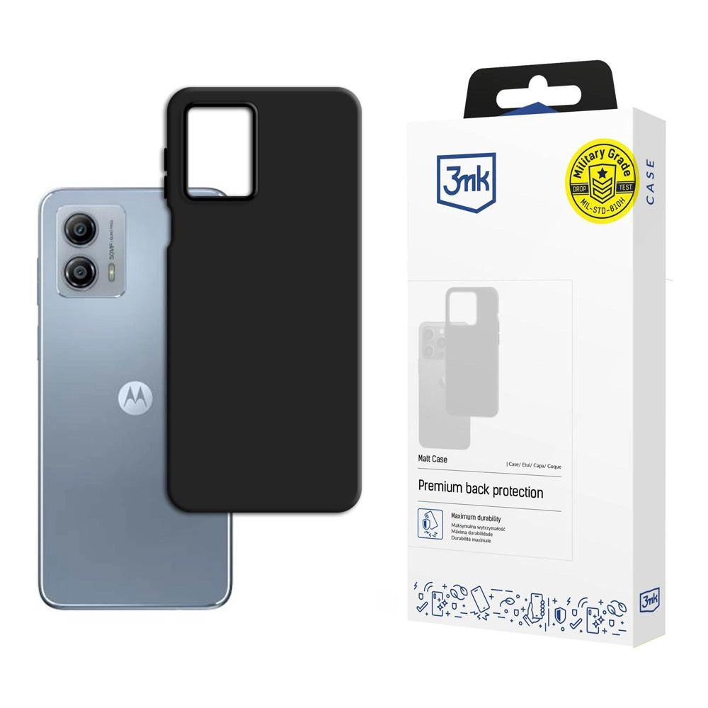 3mk Matt Case til Motorola Moto G53 - sort