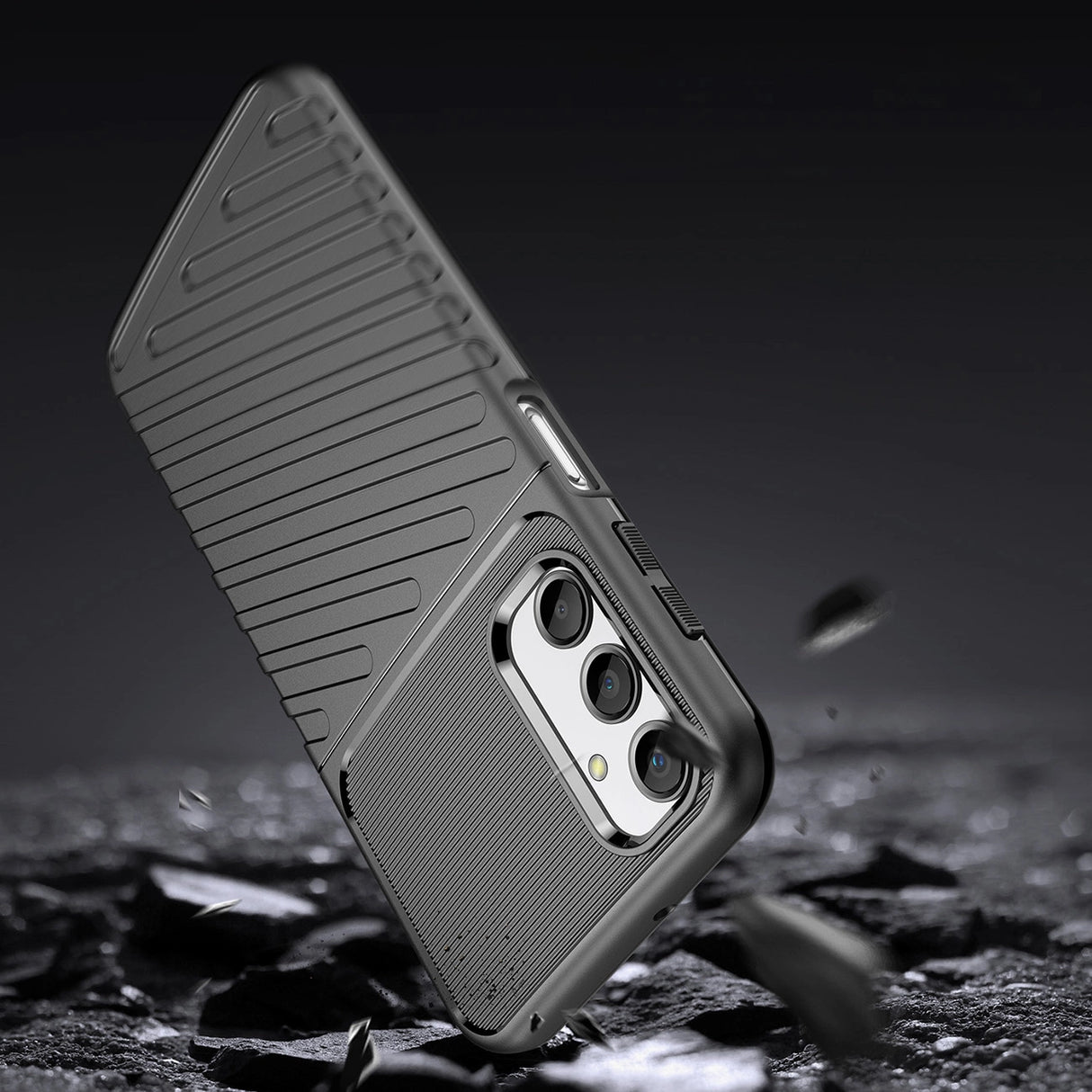 Thunder Case til Samsung Galaxy A24 4G silikone rustning case sort