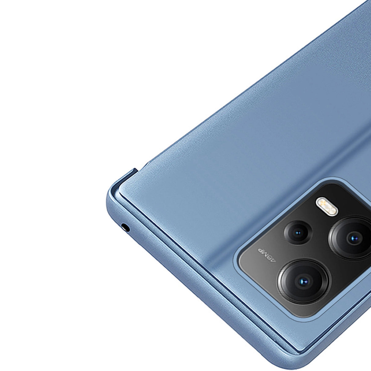 Clear View Case cover til Xiaomi Redmi Note 12 Pro+ med flip cover sort