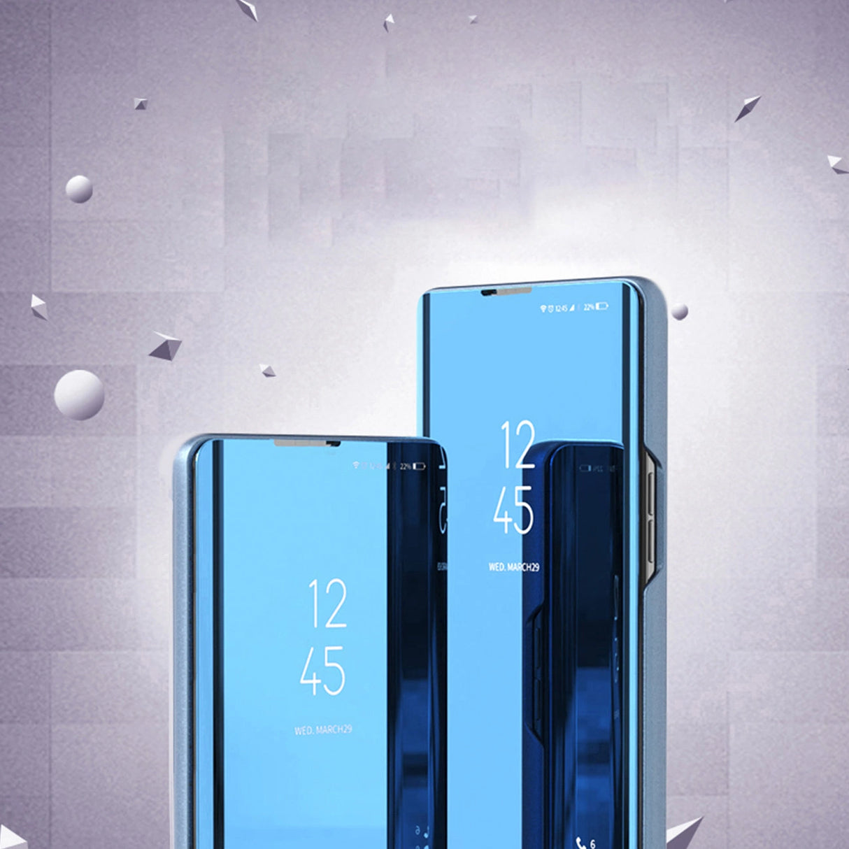 Clear View Case cover til Samsung Galaxy A24 4G flip cover sort
