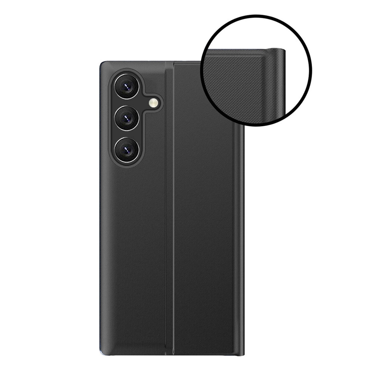 Ny Sleep Case Cover til Xiaomi Redmi 11A / Poco C55 / Redmi 12C Cover med Flip Stand Black