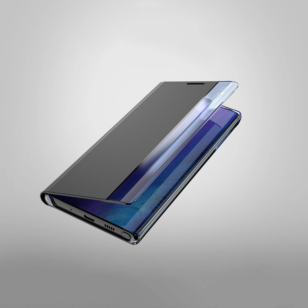 Ny Sleep Case Cover til Xiaomi Redmi 11A / Poco C55 / Redmi 12C Cover med Flip Stand Black