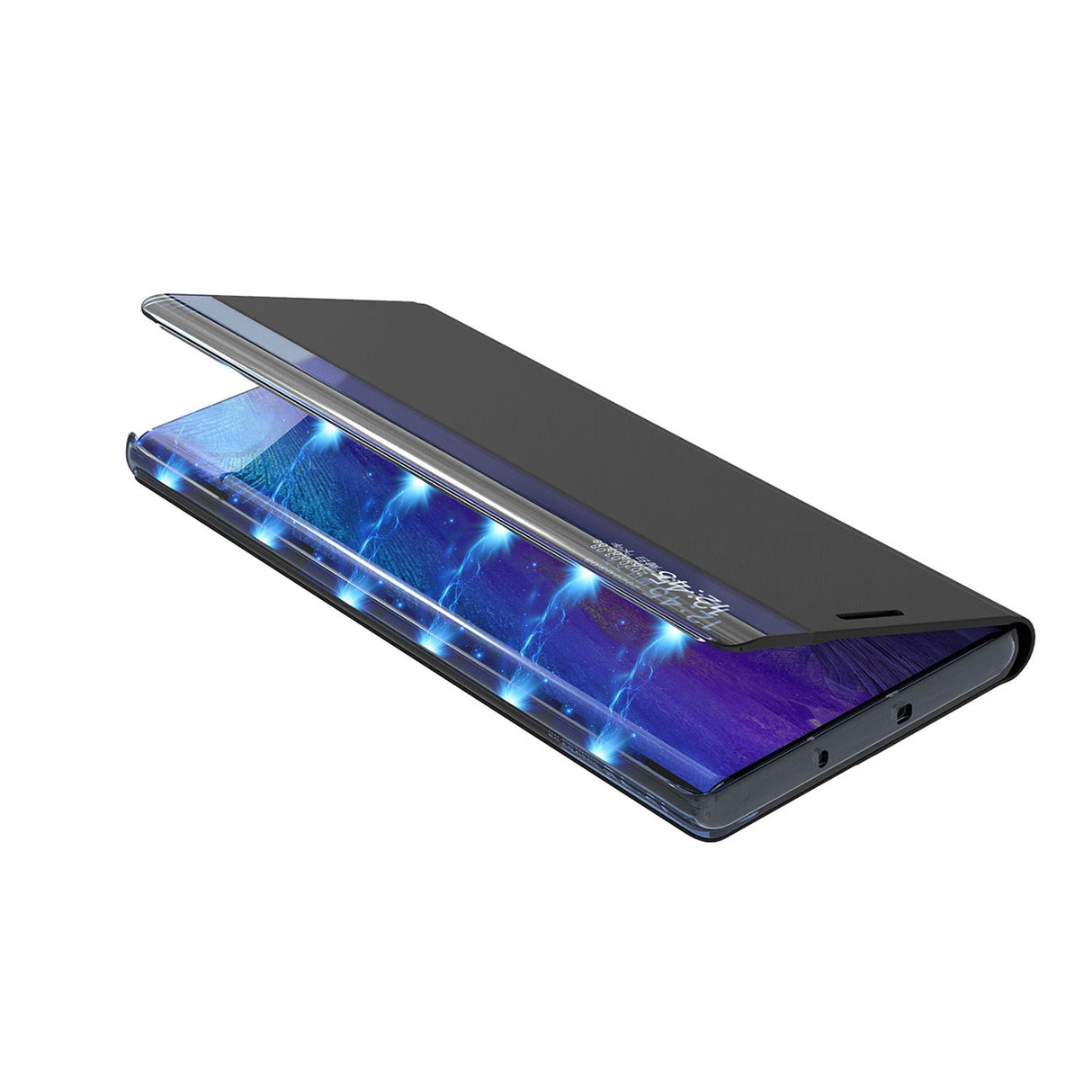 Ny Sleep Case Cover til Xiaomi Redmi 11A / Poco C55 / Redmi 12C Cover med Flip Stand Black