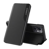 Eco Leather View Case Cover til Xiaomi Redmi Note 12 5G / Poco X5 5G med Flip Stand Black