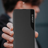 Eco Leather View Case Cover til Xiaomi Redmi Note 12 5G / Poco X5 5G med Flip Stand Black