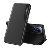 Eco Leather View Case Case til Xiaomi 13 Lite med flip stand sort