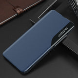 Eco læder View Case cover til Samsung Galaxy A24 4G med flip stand sort