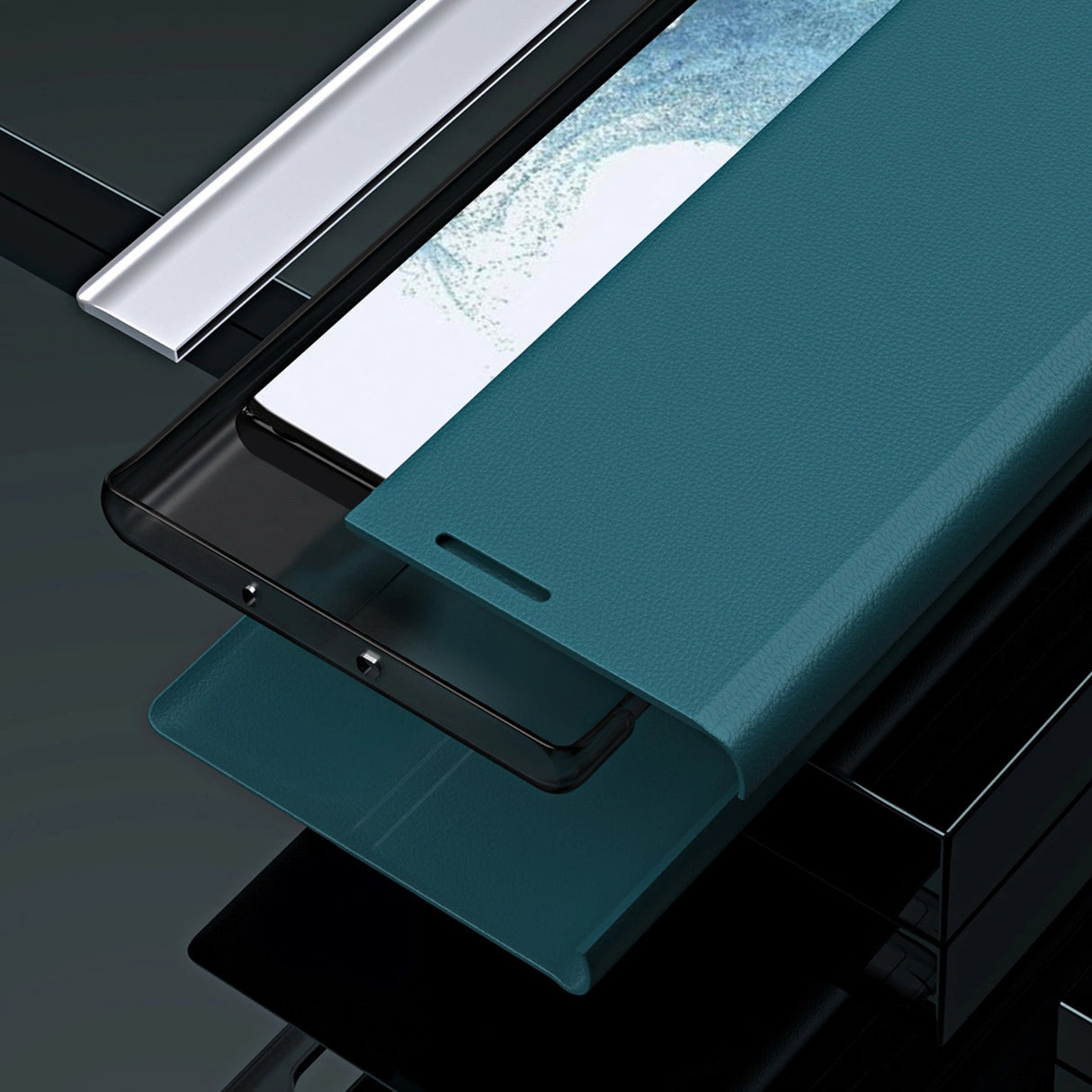 Sleep Case Pro-hylster til Xiaomi Redmi Note 12 Pro+ med flip stand sort