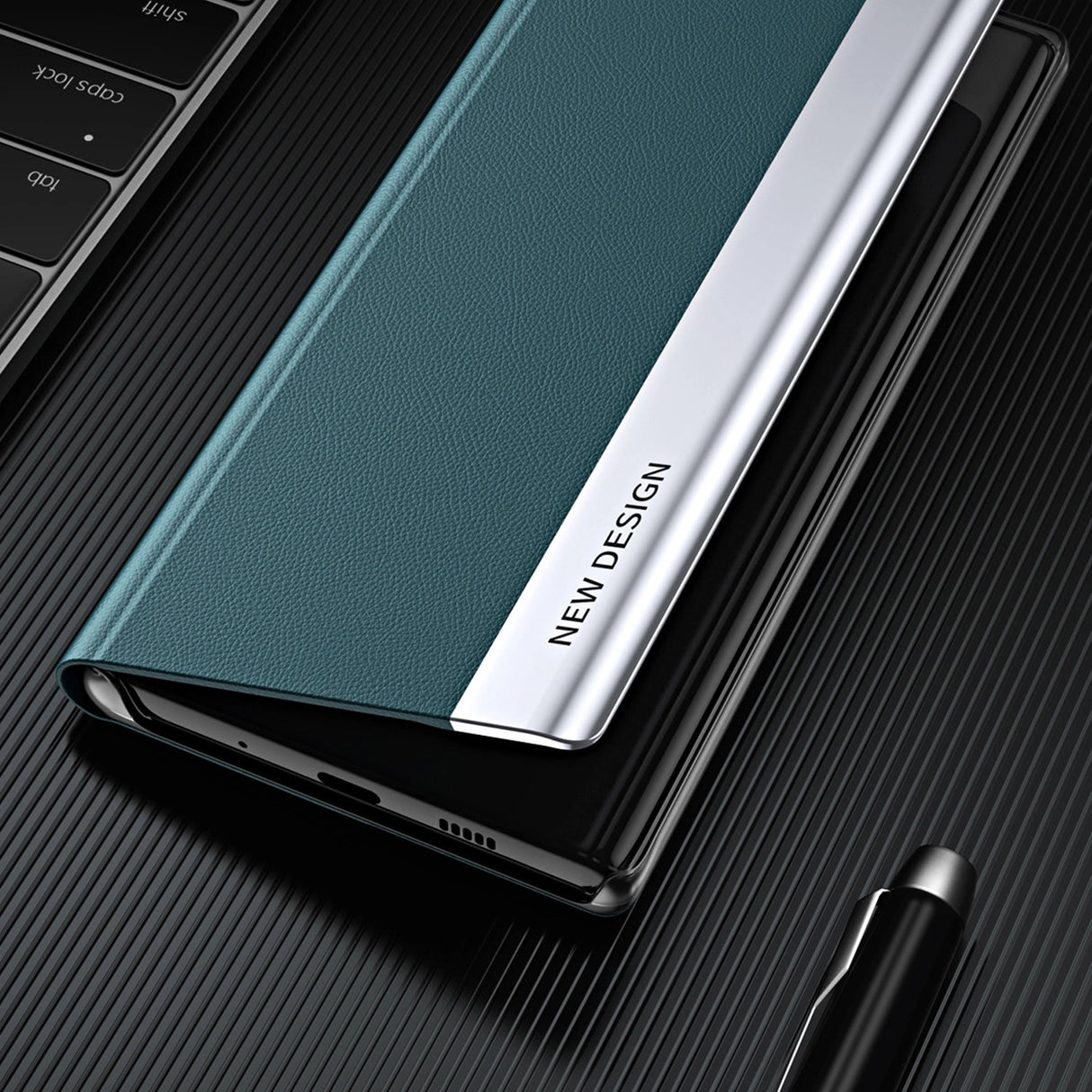 Sleep Case Pro-hylster til Samsung Galaxy A24 4G med flip stand blå