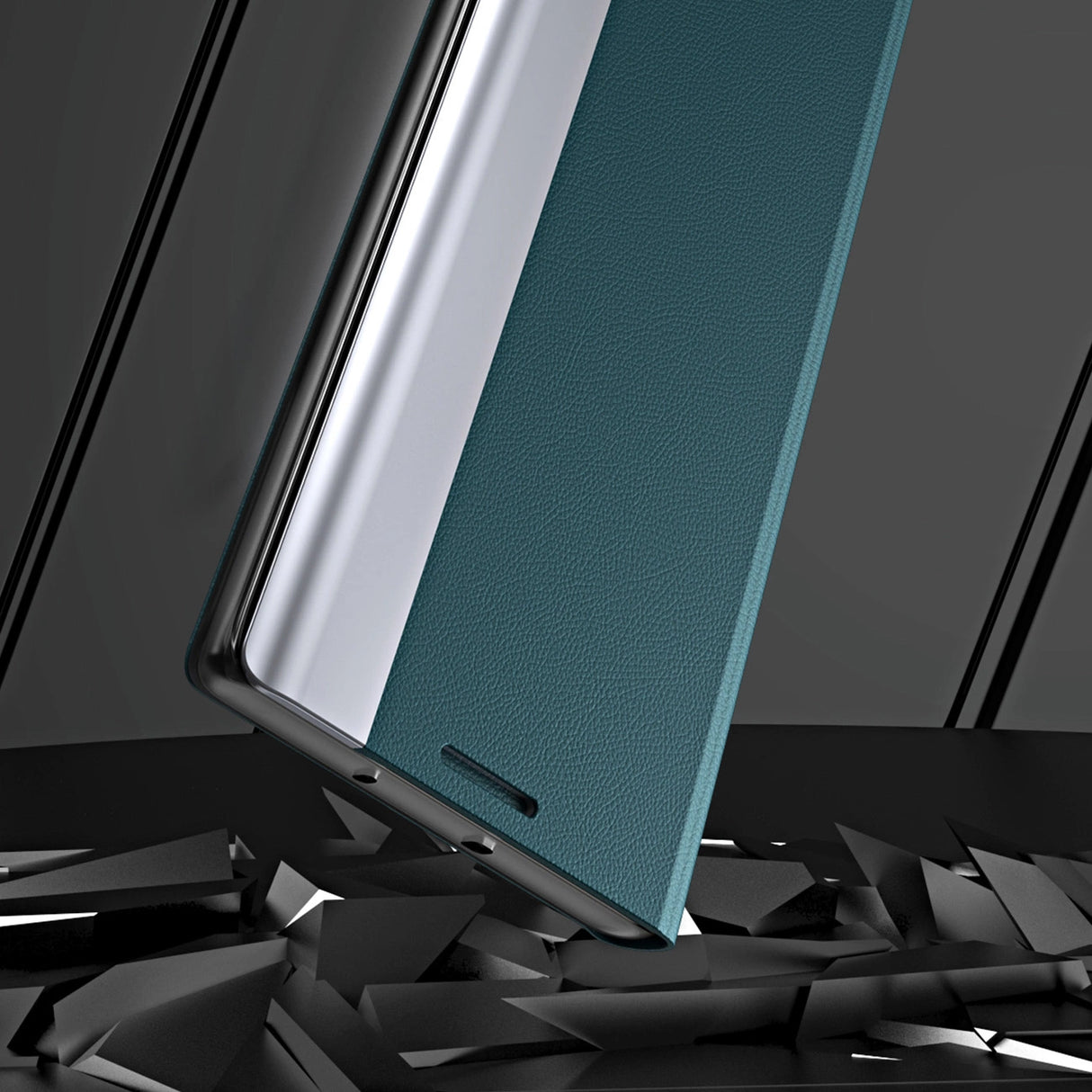 Sleep Case Pro-hylster til Samsung Galaxy A24 4G med flip stand blå
