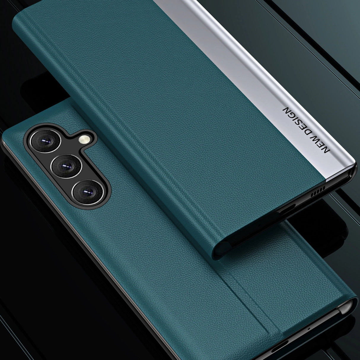 Sleep Case Pro-hylster til Samsung Galaxy A24 4G med flip stand sort