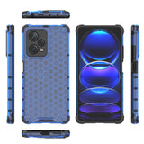 Honeycomb case til Xiaomi Redmi Note 12 Pro + pansret hybrid cover blå