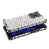 Honeycomb case til Xiaomi Redmi Note 12 Pro + pansret hybrid cover blå