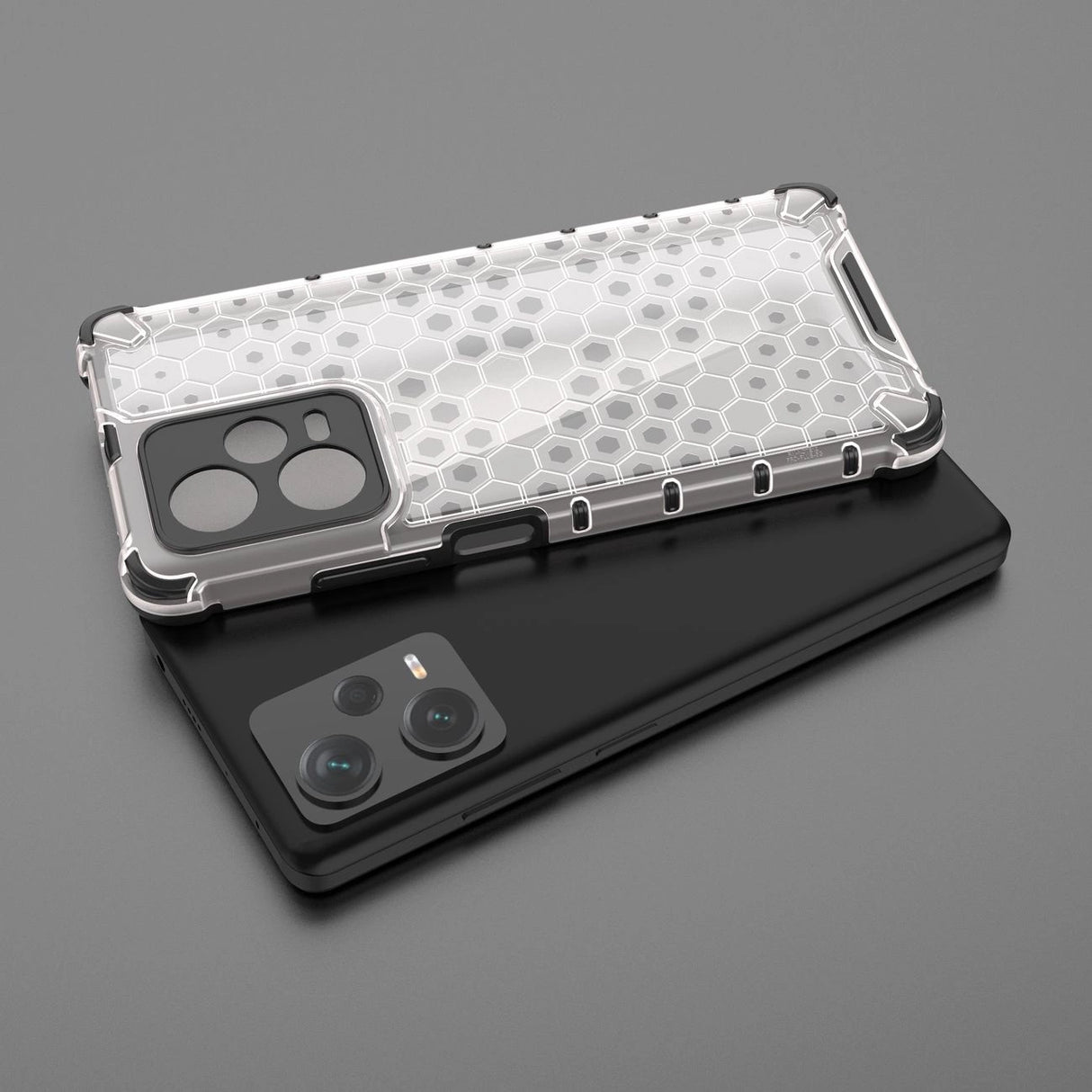 Honeycomb case til Xiaomi Redmi Note 12 Pro + pansret hybrid cover blå