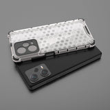 Honeycomb case til Xiaomi Redmi Note 12 Pro + pansret hybrid cover blå