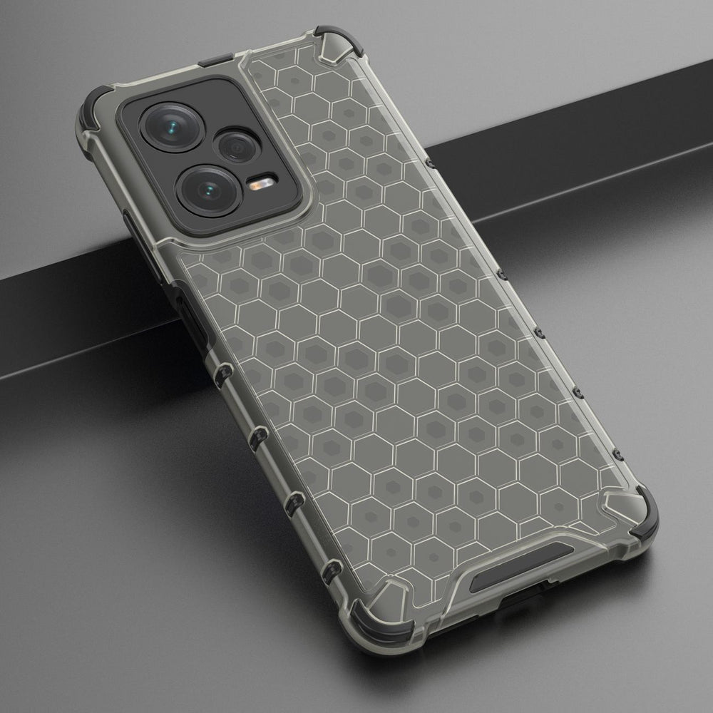 Honeycomb case til Xiaomi Redmi Note 12 Pro+ pansret hybrid cover sort