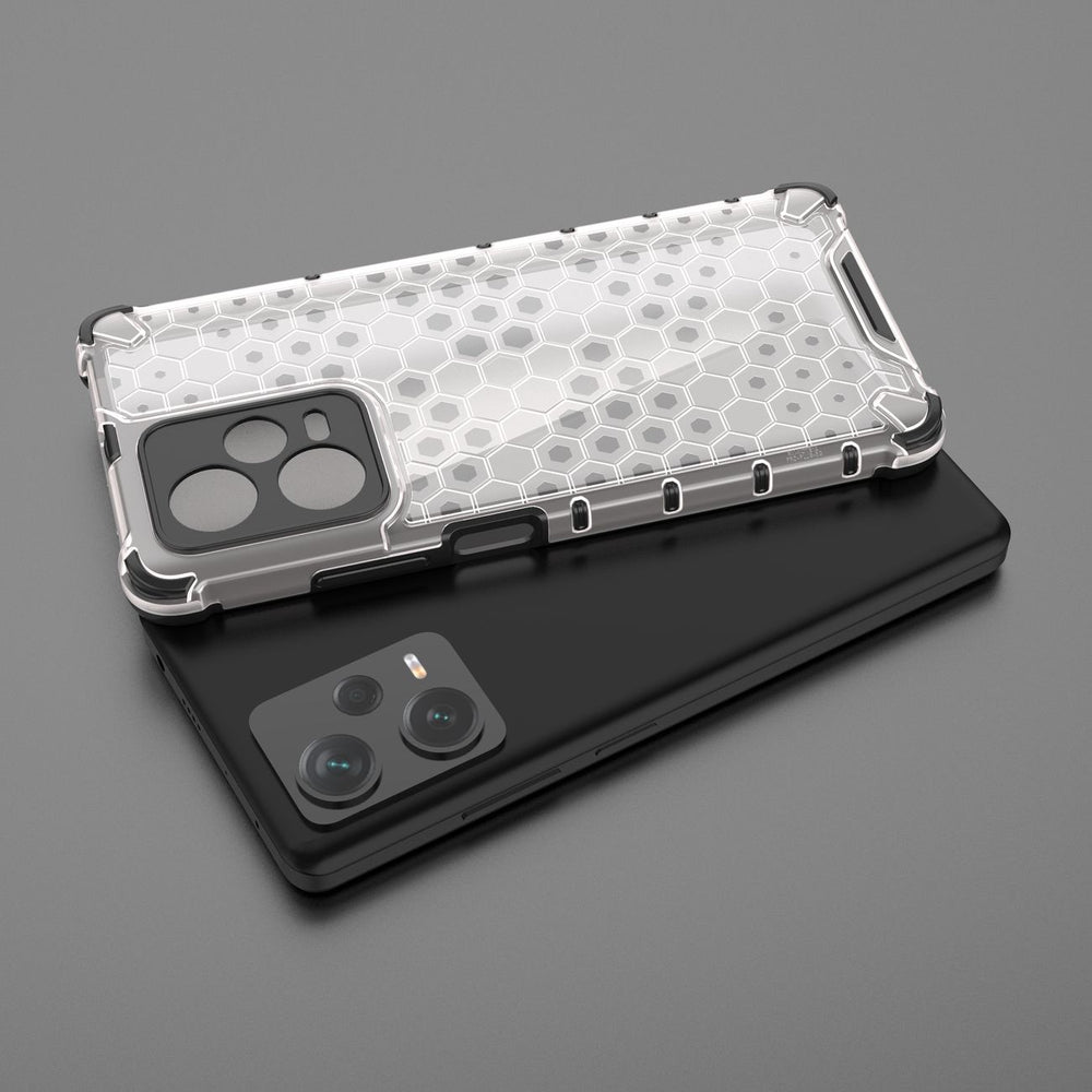Honeycomb case til Xiaomi Redmi Note 12 Pro+ pansret hybrid cover sort