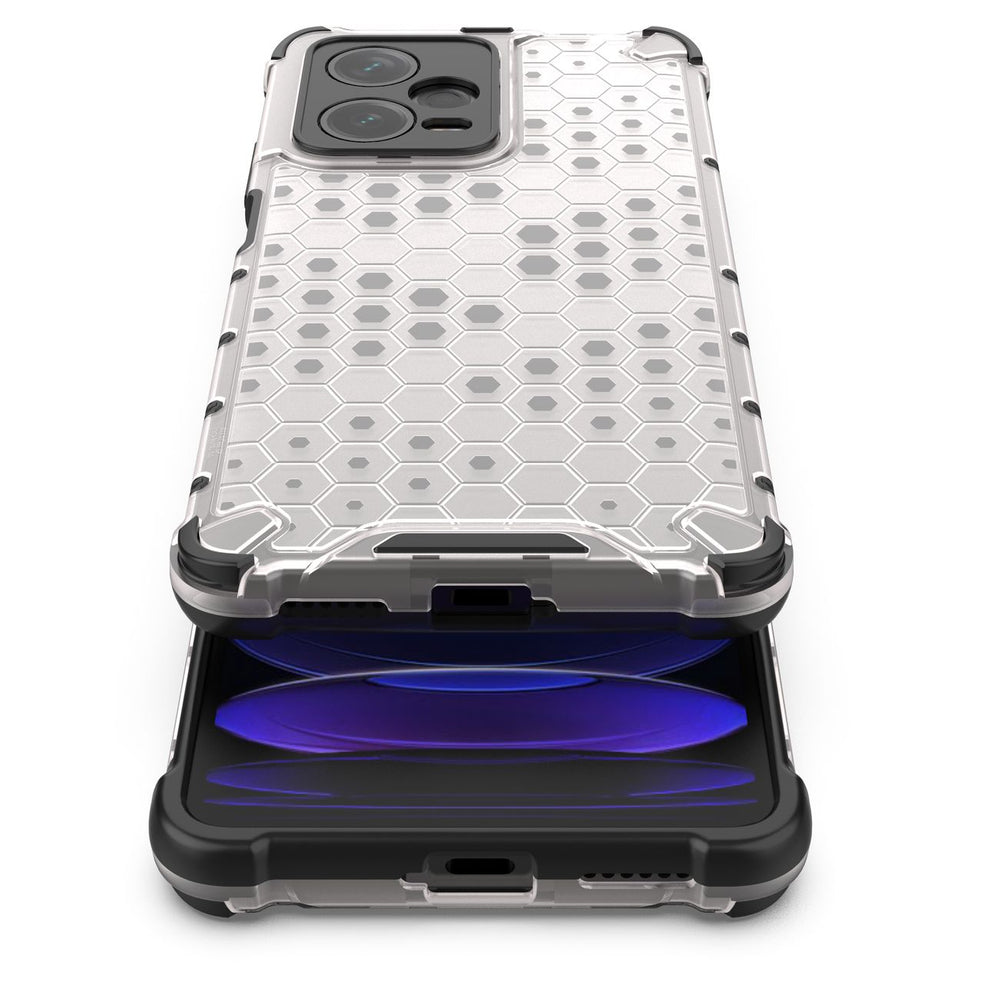 Honeycomb case til Xiaomi Redmi Note 12 Pro+ pansret hybrid cover sort