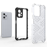 Honeycomb case til Xiaomi Redmi Note 12 5G / Poco X5 5G pansret hybrid cover sort