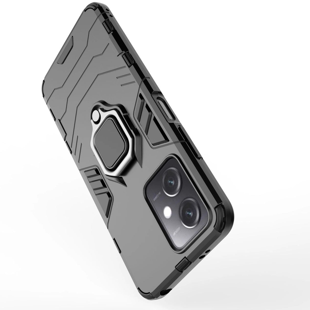 Ring Armor Case til Xiaomi Redmi Note 12 5G / Poco X5 5G Armor Cover Magnetisk Holder Ring Black