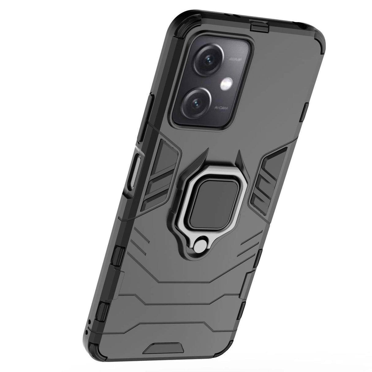 Ring Armor Case til Xiaomi Redmi Note 12 5G / Poco X5 5G Armor Cover Magnetisk Holder Ring Black