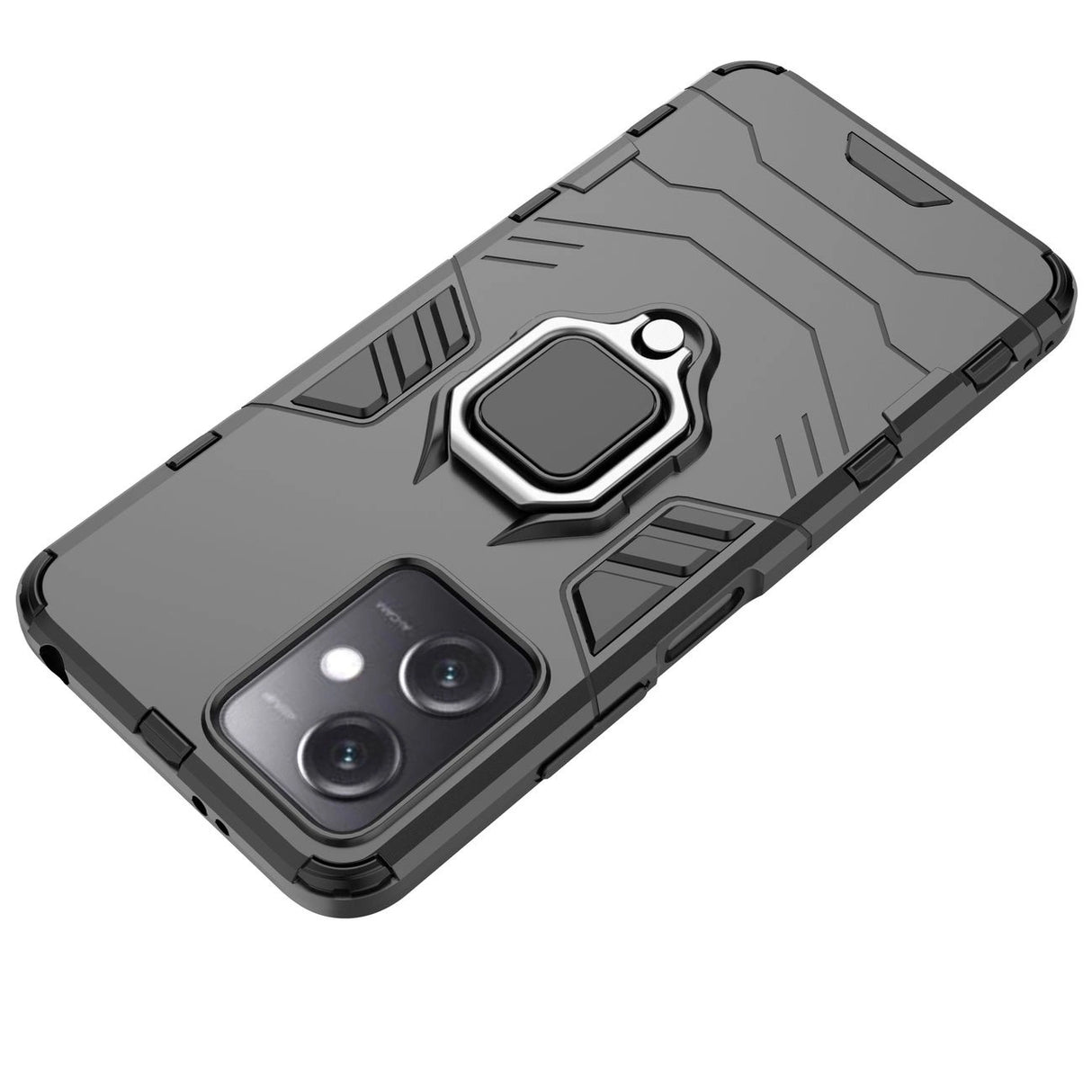 Ring Armor Case til Xiaomi Redmi Note 12 5G / Poco X5 5G Armor Cover Magnetisk Holder Ring Black