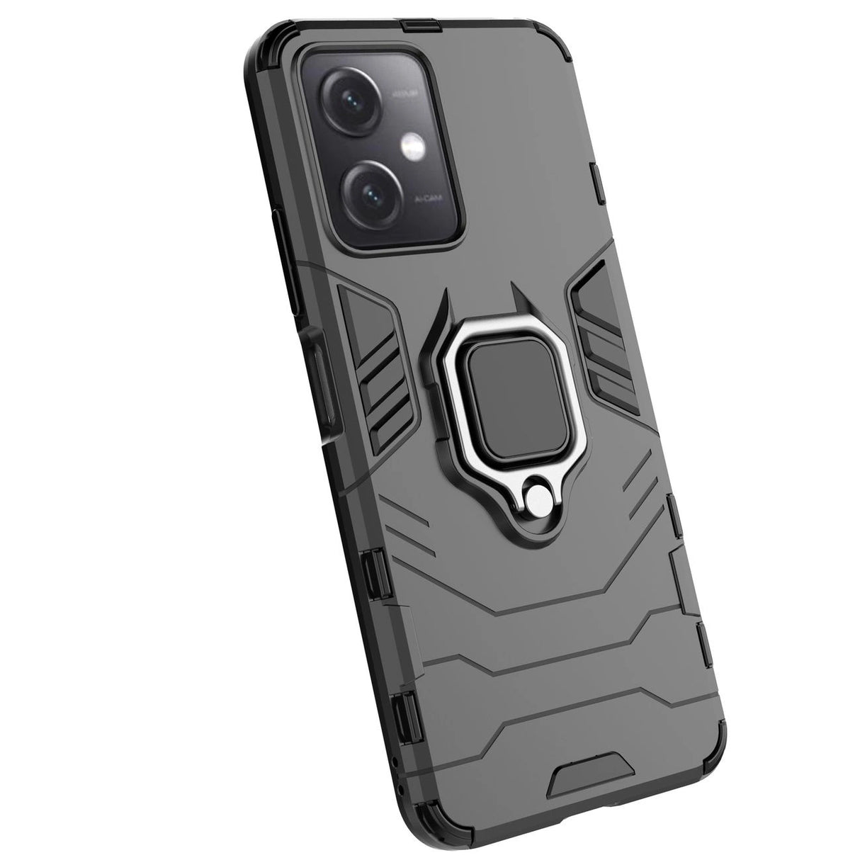 Ring Armor Case til Xiaomi Redmi Note 12 5G / Poco X5 5G Armor Cover Magnetisk Holder Ring Black