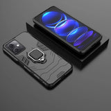 Ring Armor Case til Xiaomi Redmi Note 12 5G / Poco X5 5G Armor Cover Magnetisk Holder Ring Black