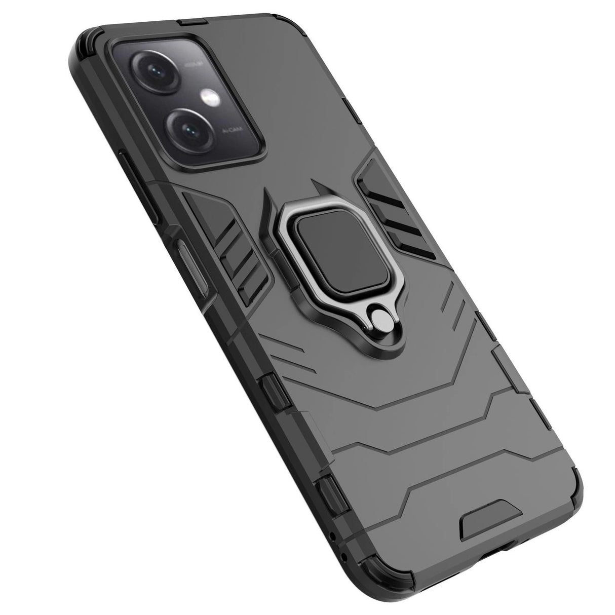 Ring Armor Case til Xiaomi Redmi Note 12 5G / Poco X5 5G Armor Cover Magnetisk Holder Ring Black