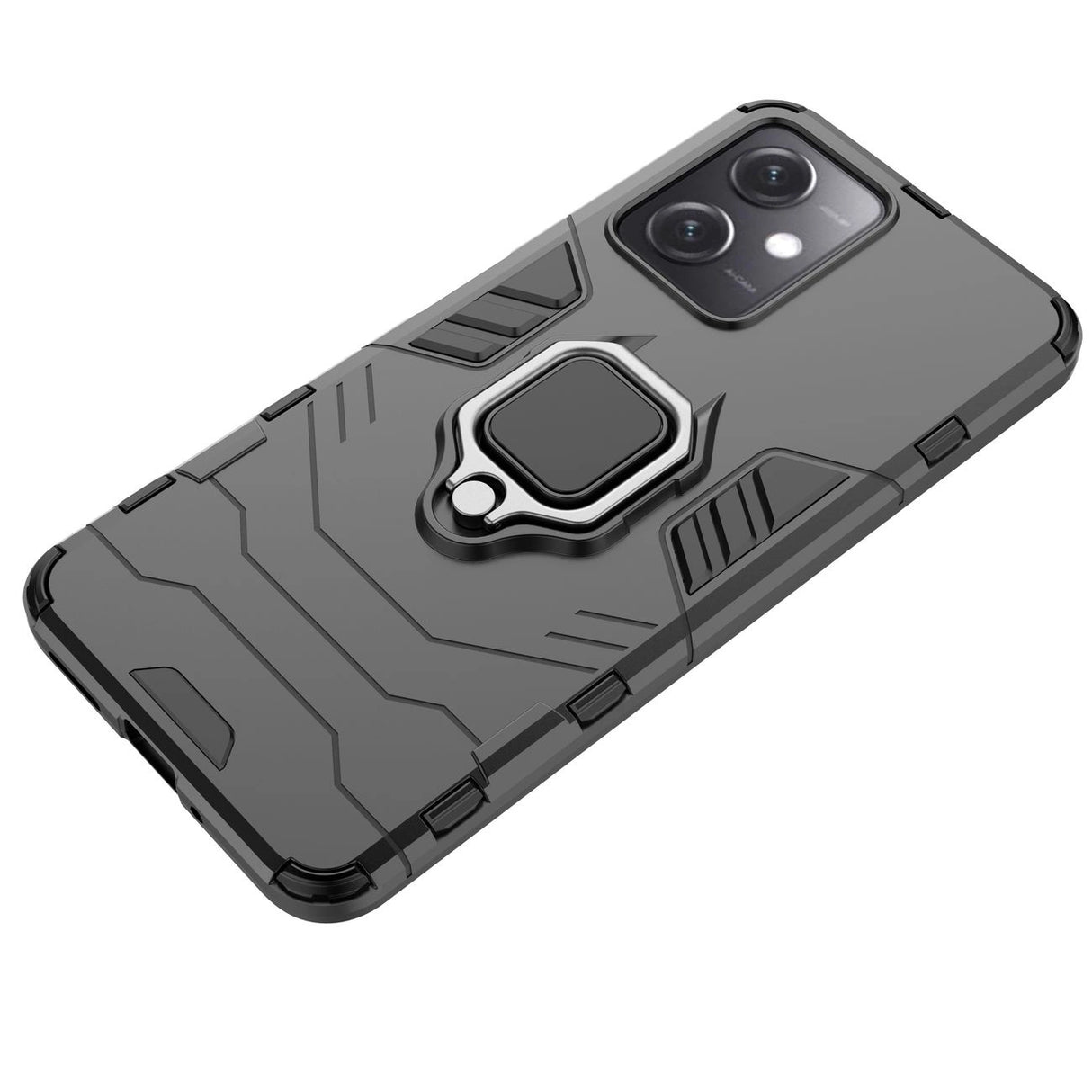 Ring Armor Case til Xiaomi Redmi Note 12 5G / Poco X5 5G Armor Cover Magnetisk Holder Ring Black