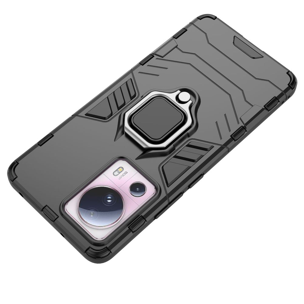 Ring Armor case til Xiaomi 13 Lite pansret cover magnetisk holder ring sort