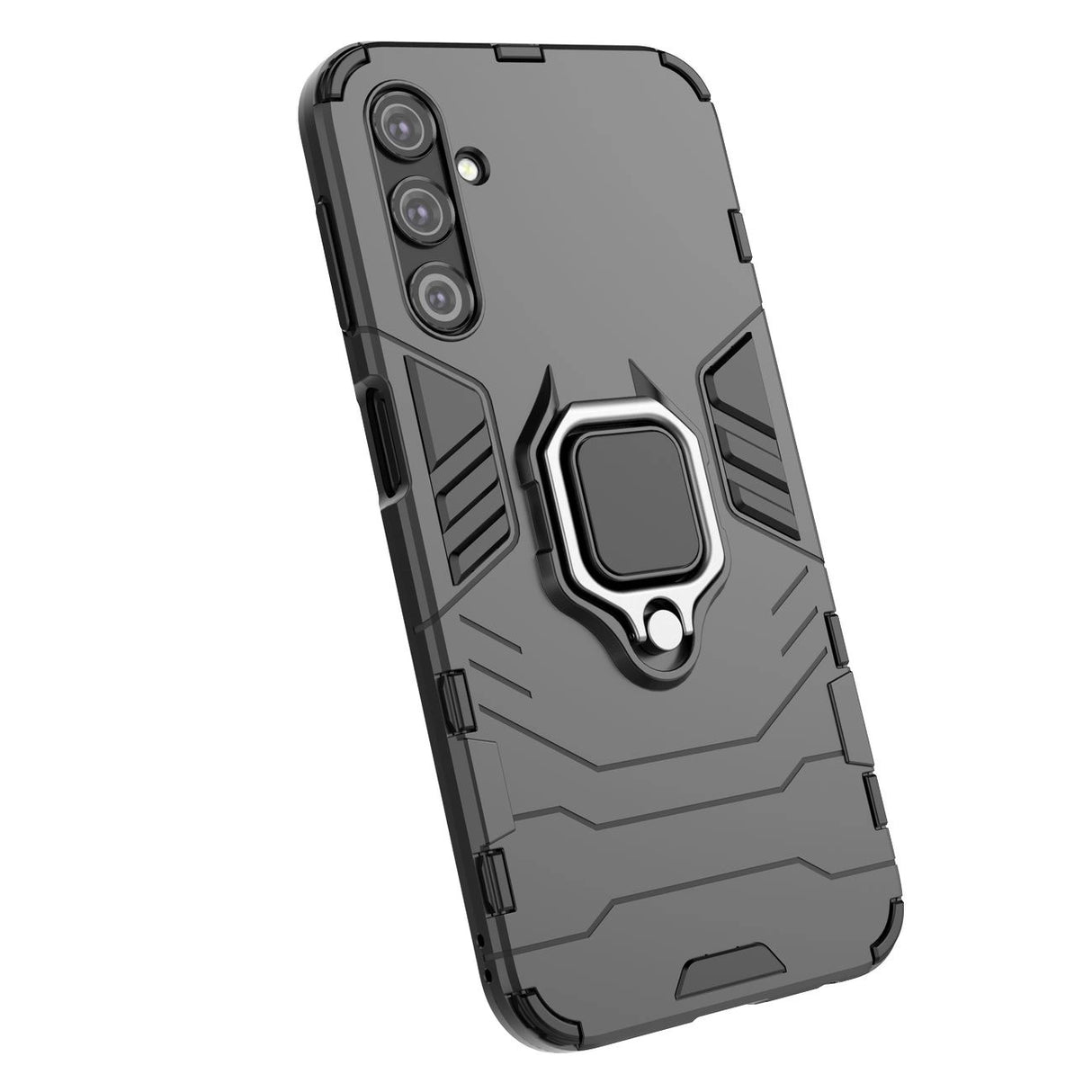 Ring Armor case til Samsung Galaxy A24 4G pansrede cover magnetisk holder ring sort