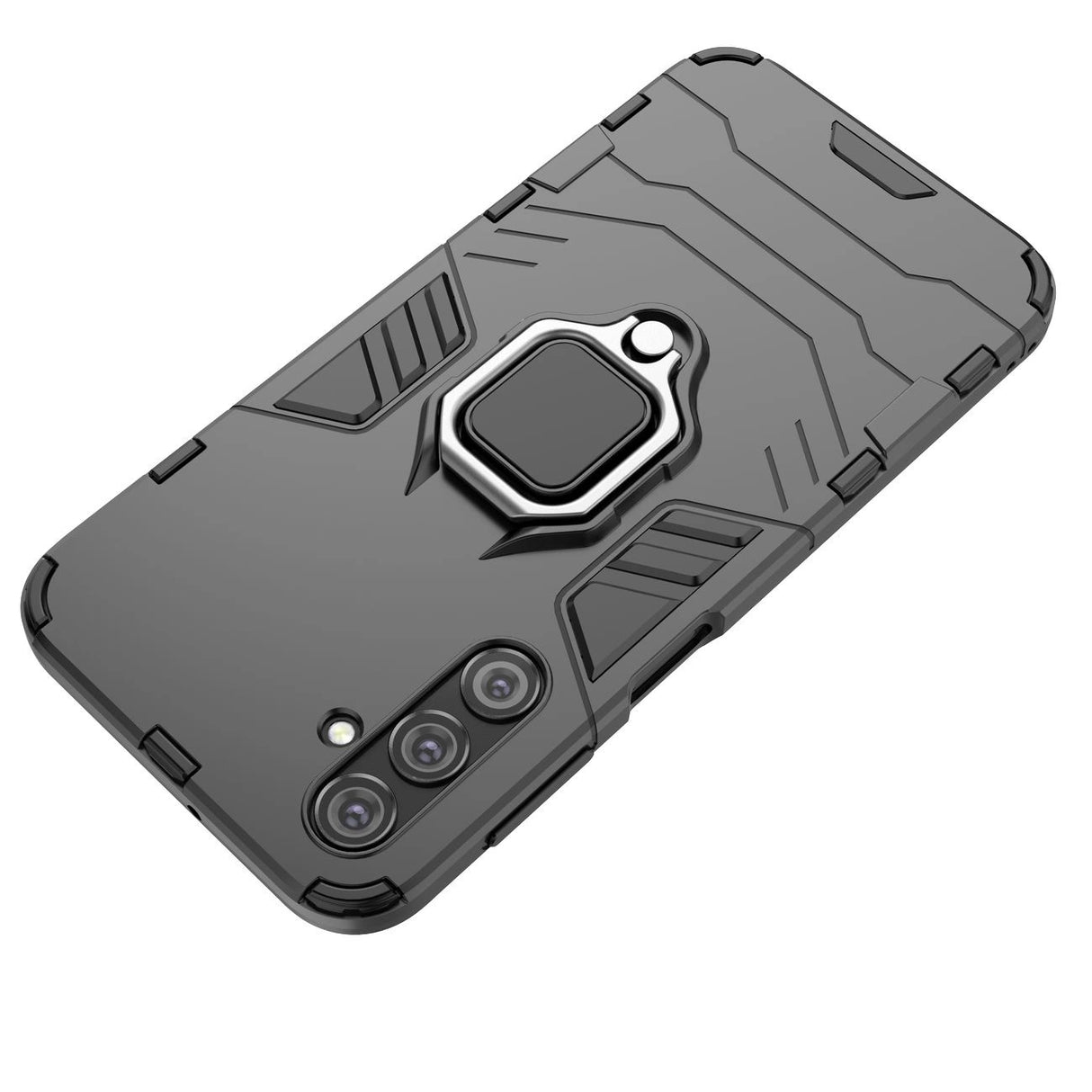 Ring Armor case til Samsung Galaxy A24 4G pansrede cover magnetisk holder ring sort