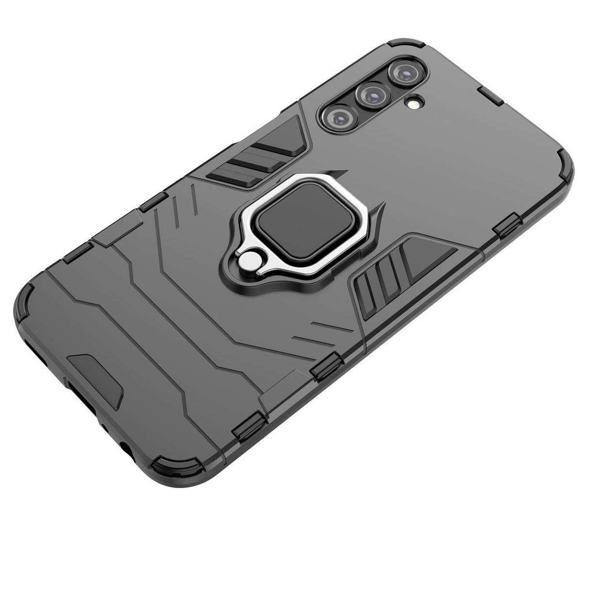 Ring Armor case til Samsung Galaxy A24 4G pansrede cover magnetisk holder ring sort