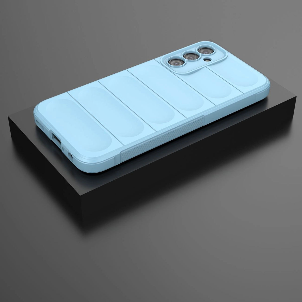 Magic Shield Case til Samsung Galaxy A24 4G fleksibelt pansret cover lysblå