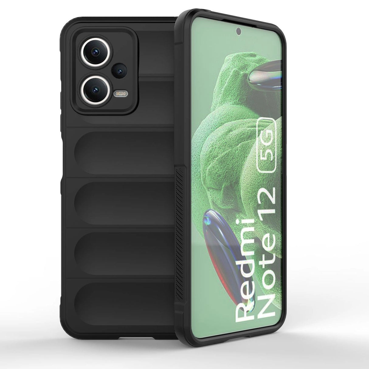 Magic Shield Case til Xiaomi Redmi Note 12 5G / Poco X5 5G Fleksibel rustning Dæk sort