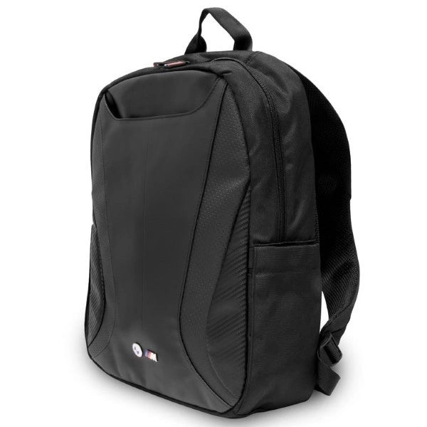 BMW Carbon& Leather Tricolor rygsæk til en 16&quot; laptop - sort