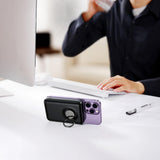 Trådløs powerbank 10000mAh Joyroom JR-W050 20W MagSafe med ring og stand - sort