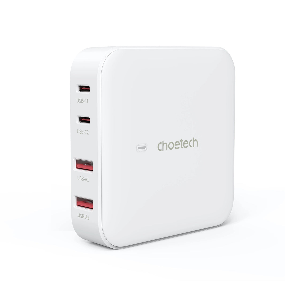 Choetech PD8008 100W GaN hurtigoplader 2x USB-A / 2x USB-C - hvid