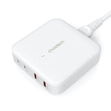 Choetech PD8008 100W GaN hurtigoplader 2x USB-A / 2x USB-C - hvid