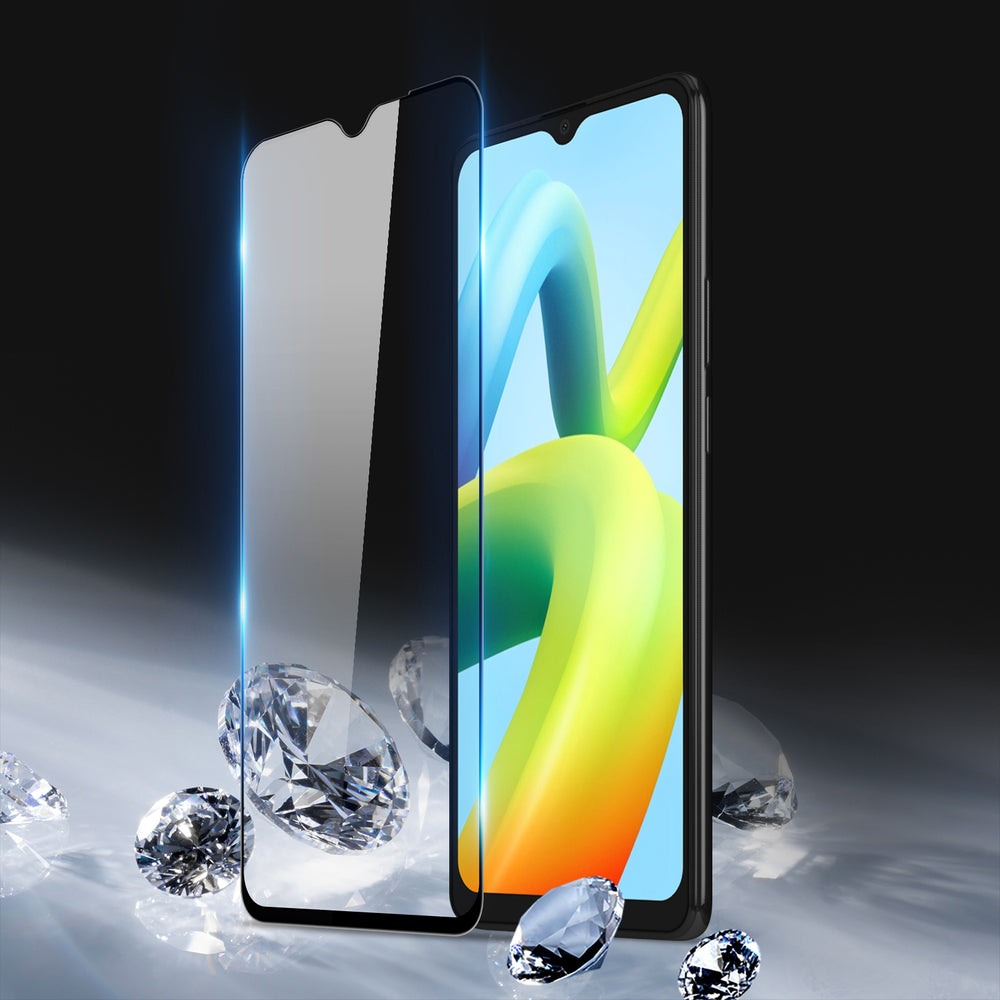 Dux Ducis 9D skærmbeskytter af hærdet glas til Xiaomi Redmi A2 / Redmi A1 9H med sort ramme