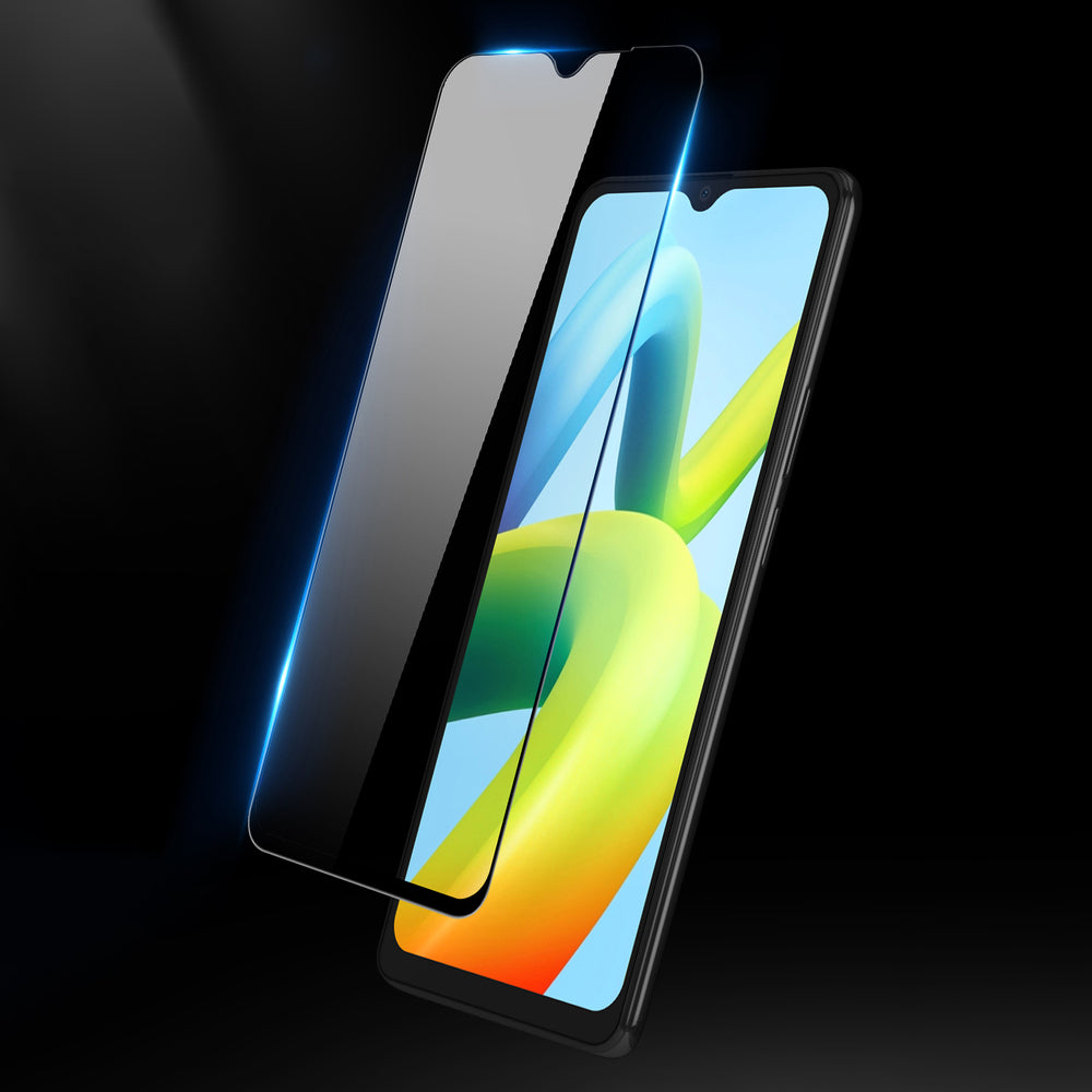 Dux Ducis 9D skærmbeskytter af hærdet glas til Xiaomi Redmi A2 / Redmi A1 9H med sort ramme