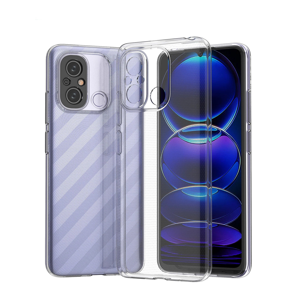 Ultra klar 0,5 mm kuffert til Xiaomi Redmi 11A / Poco C55 / Redmi 12C Tynt omslag Transparent