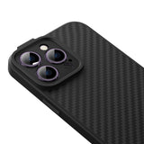 Pansret etui til iPhone 14 Pro Max kompatibel med MagSafe Baseus syntetisk fiber hærdet glas - sort