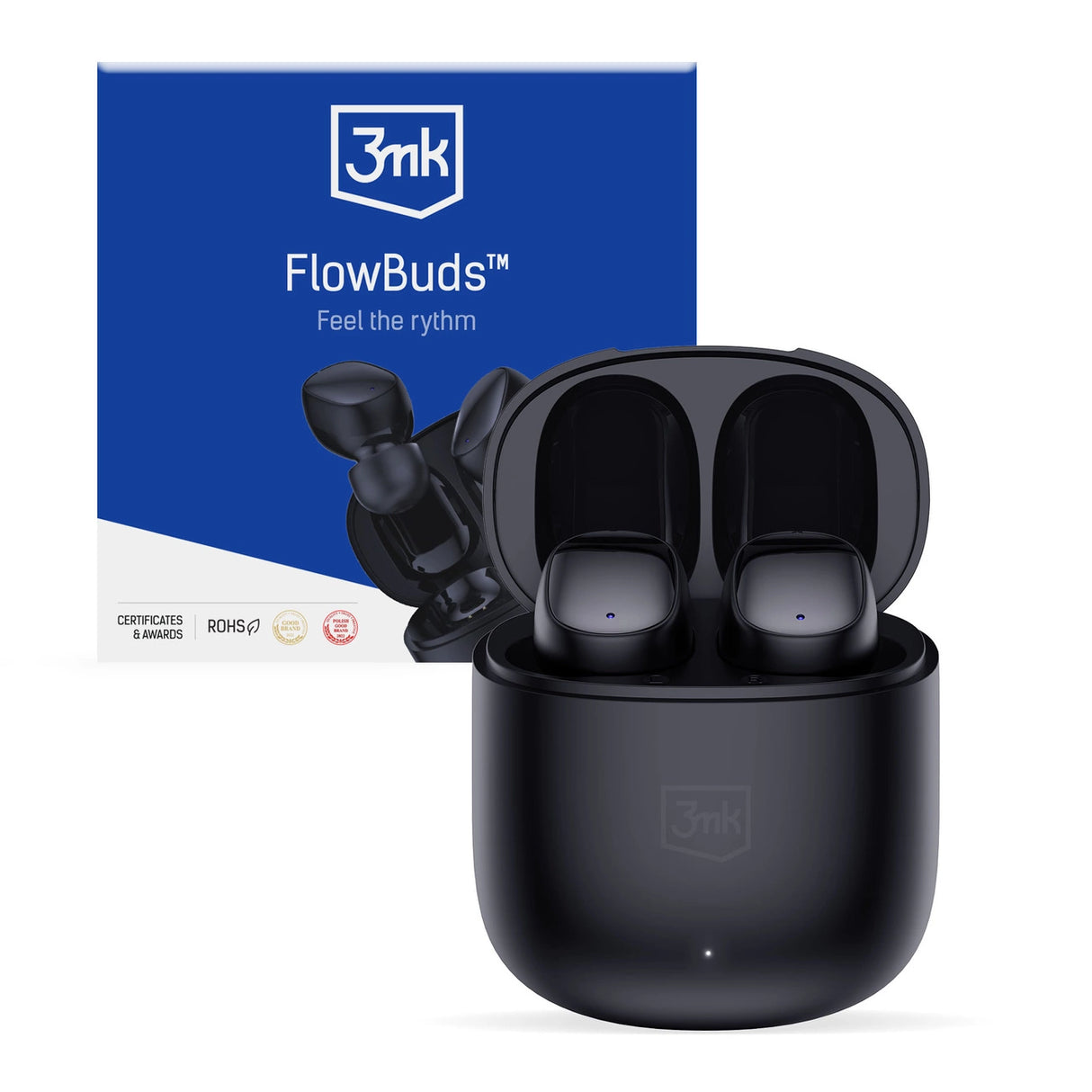 3mk FlowBuds trådløse in-ear Bluetooth-hovedtelefoner - sort