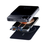 Powerbank 3mk MagSynergy 10000 mAh induktion med MagSafe - sort